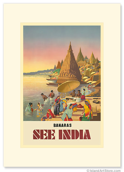Banaras: See India - Premium Vintage Collectible Greeting Card Banaras: See India - Premium Vintage Collectible Greeting Card