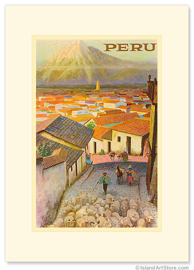 Cusco, Peru - Peruvian View by F.C. Hannon - Premium Vintage Collectible Greeting Card