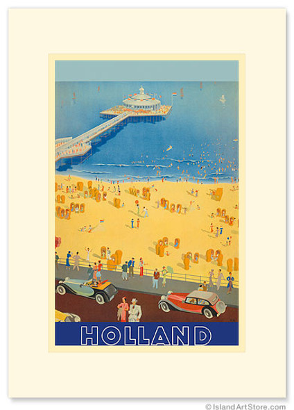 Holland Beach, Scheveningen Pier - Premium Vintage Collectible Greeting Card Holland Beach, Scheveningen Pier - Premium Vintage Collectible Greeting Card