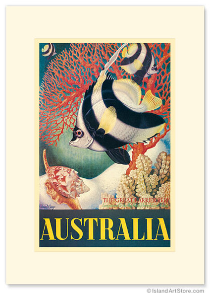 Australia, Great Barrier Reef - Premium Vintage Collectible Greeting Card Australia, Great Barrier Reef - Premium Vintage Collectible Greeting Card