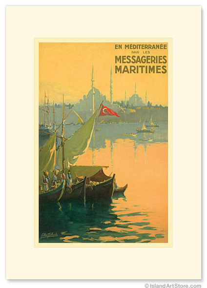 Istanbul Messageries Maritimes - Premium Vintage Collectible Greeting Card Istanbul Messageries Maritimes - Premium Vintage Collectible Greeting Card