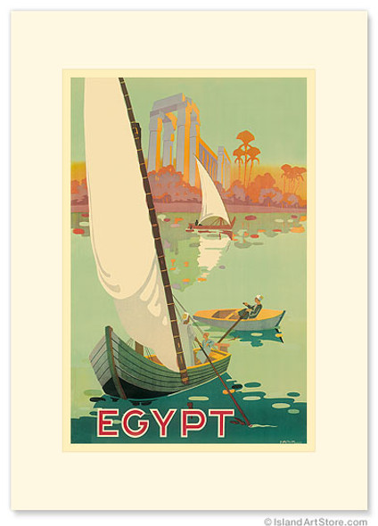 Egypt The Nile River - Premium Vintage Collectible Greeting Card Egypt The Nile River - Premium Vintage Collectible Greeting Card