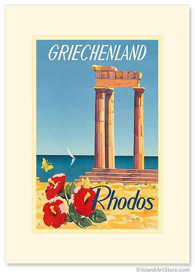 Rhodos: Griechenland, Greece by C. Neuria - Premium Vintage Collectible Greeting Card