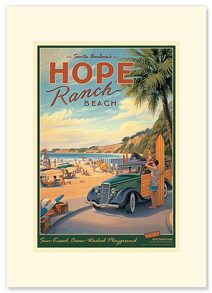 Hope Ranch Beach - Premium Vintage Collectible Greeting Card Hope Ranch Beach - Premium Vintage Collectible Greeting Card