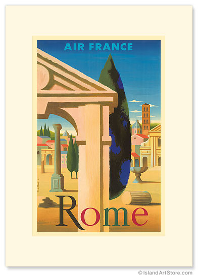 Aviation Rome Villa by Jacques Nathan-Garamond - Premium Vintage Collectible Greeting Card