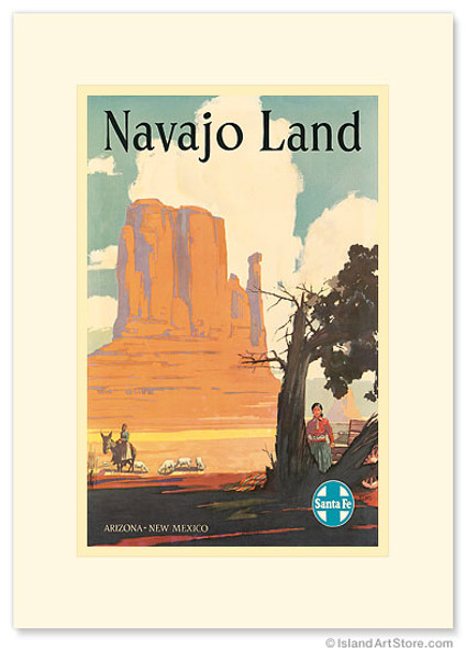 Santa Fe Railroad: Navajo Land - Premium Vintage Collectible Greeting Card Santa Fe Railroad: Navajo Land - Premium Vintage Collectible Greeting Card