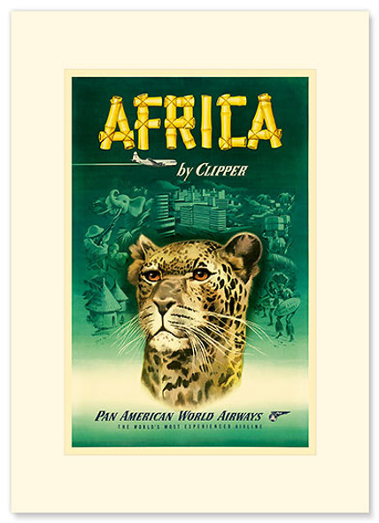 Africa By Clipper - Leopard, Wildlife - Premium Vintage Collectible Greeting Card Africa By Clipper - Leopard, Wildlife - Premium Vintage Collectible Greeting Card