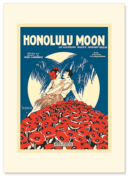 Honolulu Moon - Premium Vintage Collectible - Wedding Card Honolulu Moon - Premium Vintage Collectible - Wedding Card