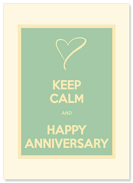 Keep Calm and Happy Anniversary - Premium Vintage Collectible - Anniversary Card Keep Calm and Happy Anniversary - Premium Vintage Collectible - Anniversary Card