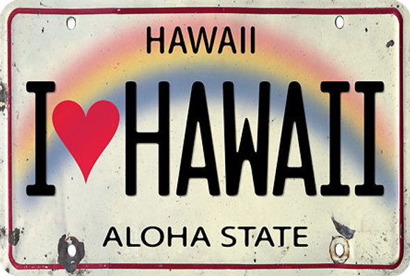 I Heart Hawaii License Plate - Vintage Postcard I Heart Hawaii License Plate - Vintage Postcard