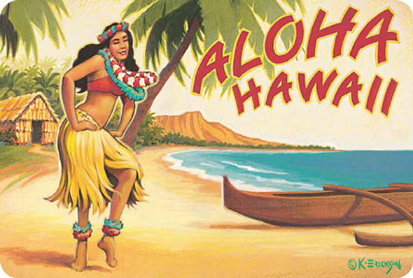 Aloha Hawaii - Hawaiian Vintage Postcard Aloha Hawaii - Hawaiian Vintage Postcard
