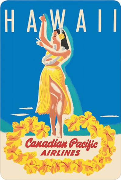 Hawaii - Canadian Pacific Airlines - Hawaiian Hula Dancer - Hawaiian Vintage Postcard Hawaii - Canadian Pacific Airlines - Hawaiian Hula Dancer - Hawaiian Vintage Postcard