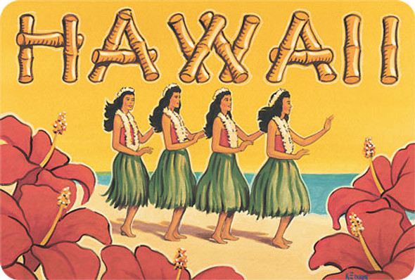 Hawaii Hula Dancers - Hawaiian Vintage Postcard Hawaii Hula Dancers - Hawaiian Vintage Postcard