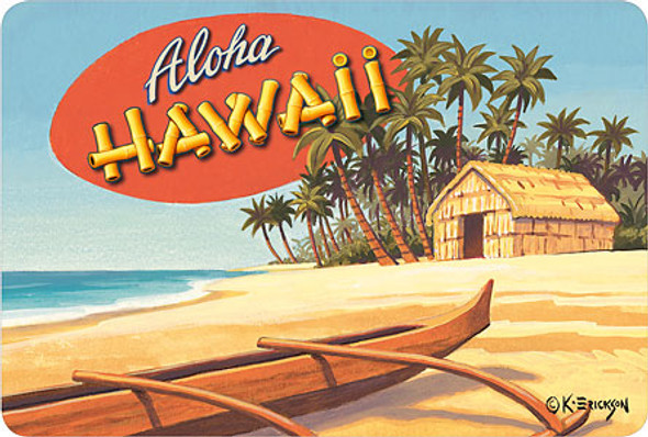Aloha Hawaii Outrigger - Hawaiian Vintage Postcard Aloha Hawaii Outrigger - Hawaiian Vintage Postcard