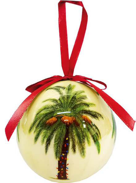 Season's Aloha Palm - Hawaiian Boxed Christmas Ball Ornament Season's Aloha Palm - Hawaiian Boxed Christmas Ball Ornament