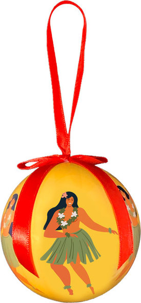 Holiday Hula Dancers - Hawaiian Boxed Christmas Ball Ornament Holiday Hula Dancers - Hawaiian Boxed Christmas Ball Ornament