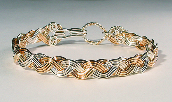 Classic Wave Alternating - Double Edged Flat Sinnet Bracelet - by Varsha Titus Classic Wave Alternating - Double Edged Flat Sinnet Bracelet - by Varsha Titus