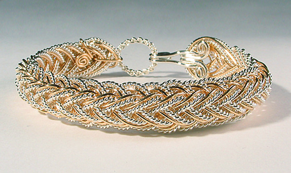 Heart Lace - Square Sinnet Bracelet - by Varsha Titus Heart Lace - Square Sinnet Bracelet - by Varsha Titus