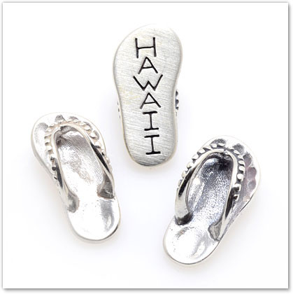 Slipper - Silver Charm - Hawaiian Charm