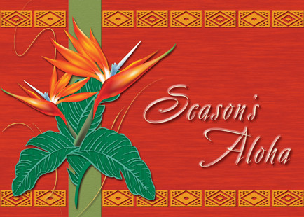 Holiday Bird of Paradise by Roy Konitzer - Holiday Greeting Card