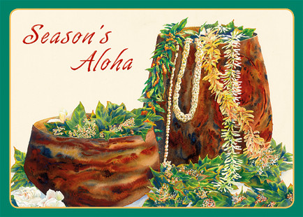 A Lei Never Forgotten by Peggy Chun - Holiday Greeting Card