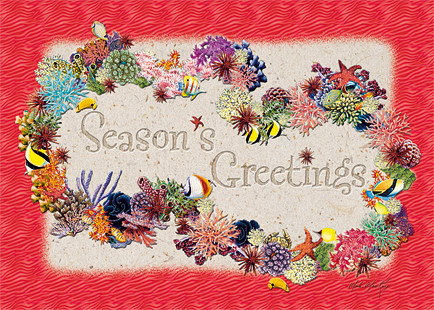 Coral Lei by Mark Mackay - Holiday Greeting Card