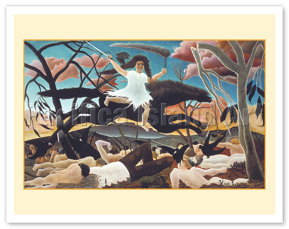 War (La Guerre) - c. 1894 - Poster by Henri Rousseau