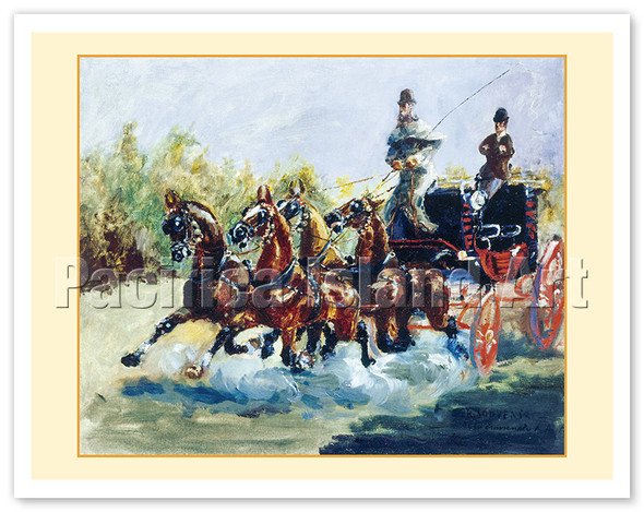 Nice Memory of the Ride of the English (Souvenir of the Promenade des Anglais) - c. 1880 - Poster by Henri de Toulouse-Lautrec