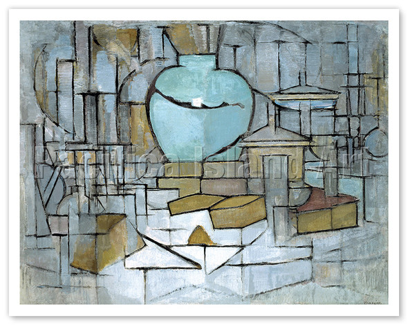 Still Life with Gingerpot II - c. 1912 - Poster by Piet Mondrian