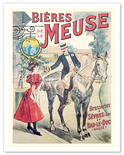 Beers from the Meuse Brewery (Bières de la Meuse) - c. 1899 - Vintage French Advertising Poster