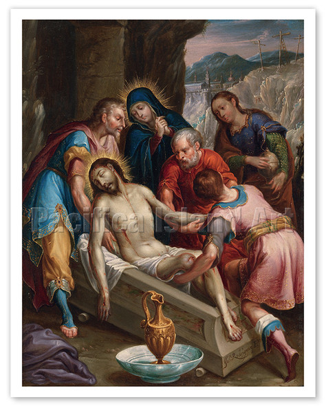 The Entombment of Christ - c. 1702 - Poster by Juan Rodríguez Juárez