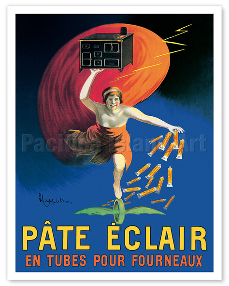 Pâte Éclair Metal Polish - In Tubes for Stoves (En Tubes Pour Fourneaux) - c. 1912 - Poster by Leonetto Cappiello