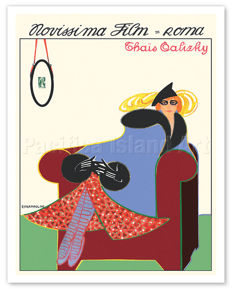 Thaïs Galizky - Italian Futurist Film - Novissima Film Roma - c. 1917 - Poster by Enrico Prampolini