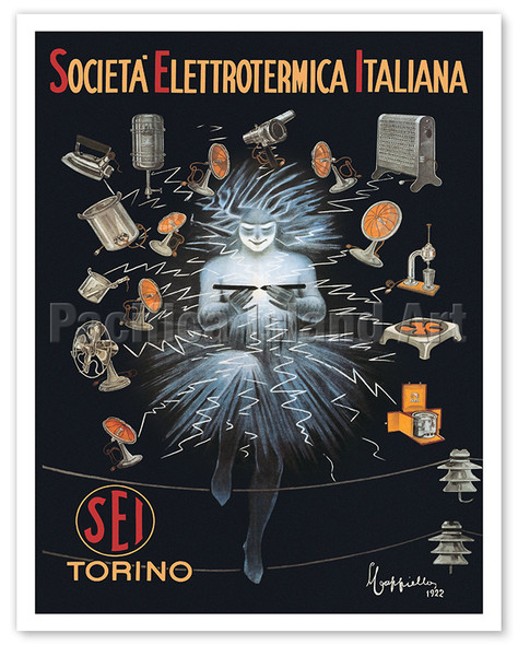 Società Elettrotermica Italiana (SEI) - Italian Electricity Company - c. 1922 - Poster by Leonetto Cappiello