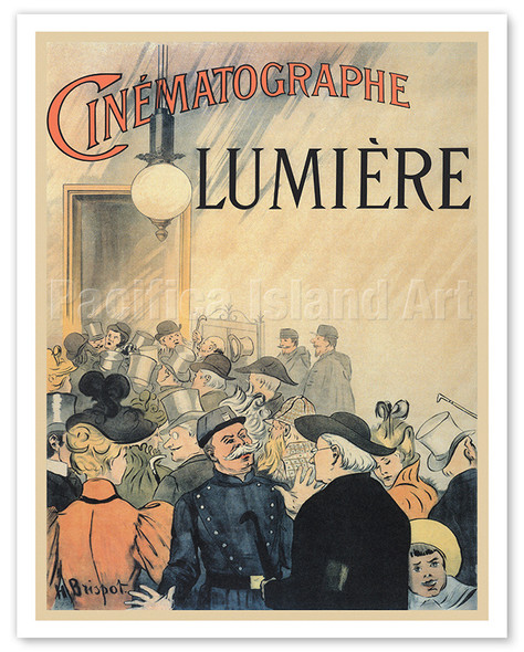 Cinématographe Lumière - First Ever Public Screening of a Film - c. 1896 - Poster by Henri Brispot