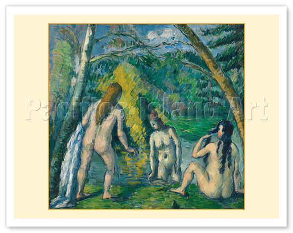 Three Bathers (Trois Baigneuses) - c. 1879 - Poster by Paul Cezanne