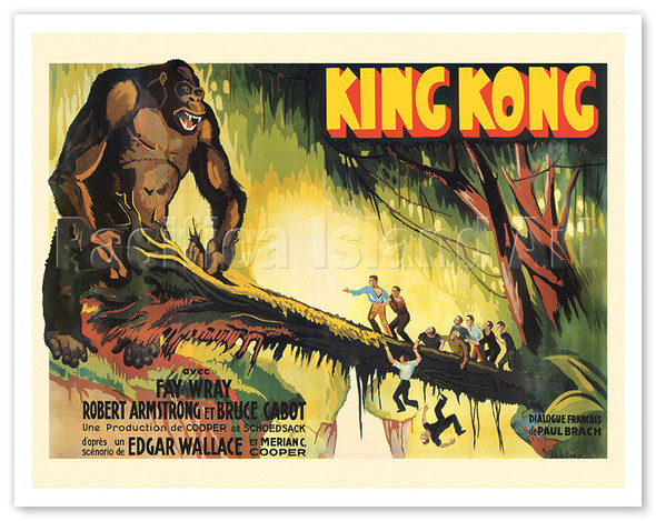 King Kong - Starring Fay Wray, Robert Armstrong - c. 1933 - Poster by Pierre Henri de Buncey