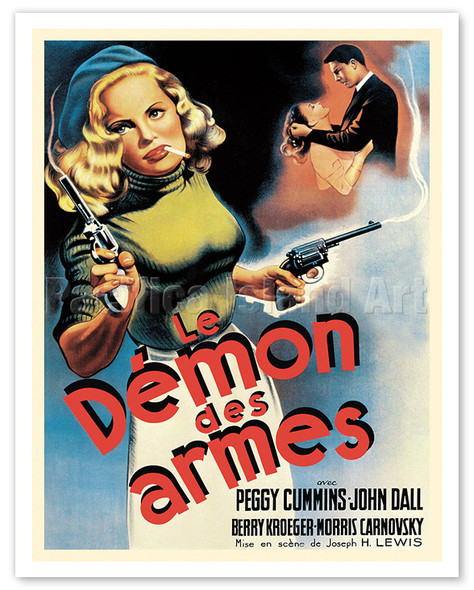 Gun Crazy (Le Démon des Armes) - Starring Peggy Cummins - c. 1950 - Poster by Yves Prince