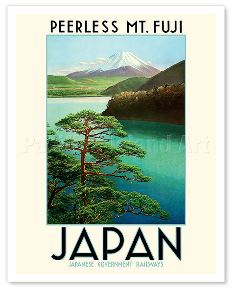 Peerless Mt. Fuji, Japan - Japanese Government Railways - c. 1938