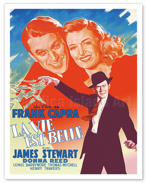 Frank Capra's It's a Wonderful Life (La Vie est Belle) - c. 1946 - Poster by Boris Grinsson