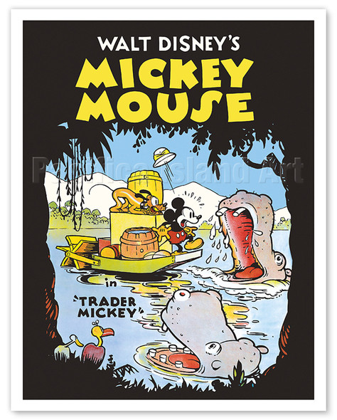 Mickey Mouse in Trader Mickey - c. 1932 - Vintage Film Movie Poster