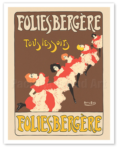 Folies-Bergére - Every Evening (Tous les Soirs) - c. 1895 - Poster by Maurice Biais