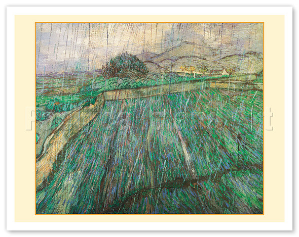 Rain - Saint-Rémy-de-Provence, France - c. 1889 - Poster by Vincent Van Gogh