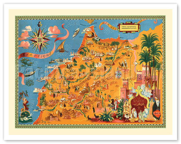 Morocco (Le Maroc) - c. 1948 - Poster by Lucien Boucher
