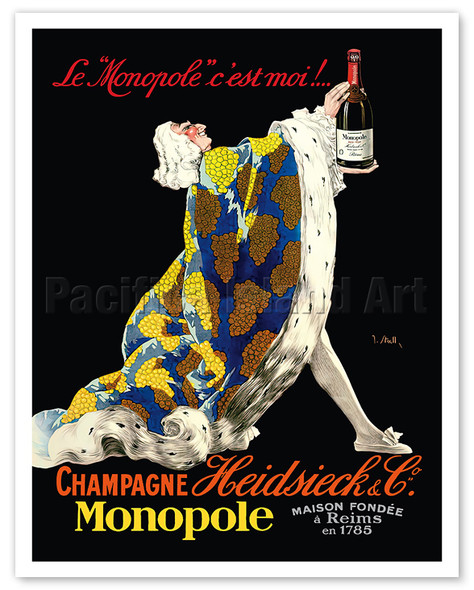 Heidsieck Monopole Champagne - 'Monopole' is me! (Le 'Monopole' c'est moi!) - c. 1910 - Poster by J. (Joseph) Stall