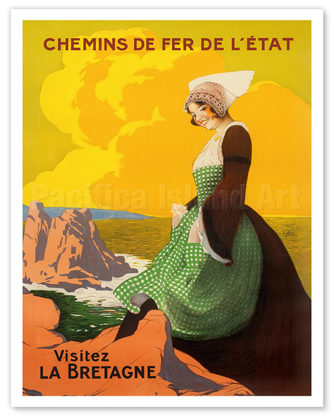 Visitez La Bretagne (Visit Brittany) - Chemins de Fer de l'État - c. 1923