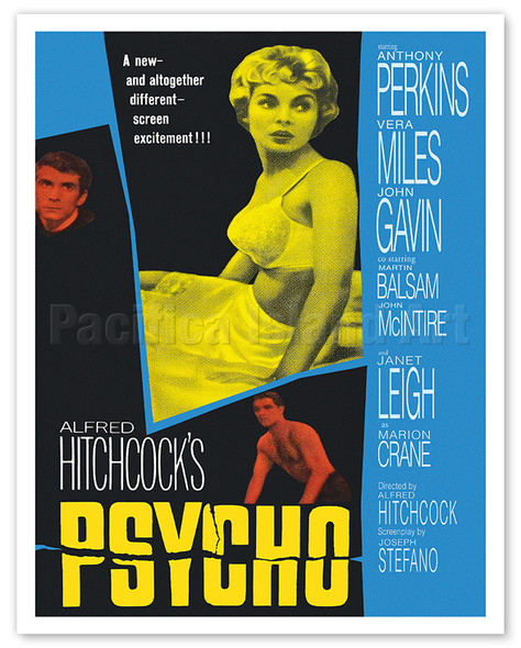 Alfred Hitchcock’s Psycho - Anthony Perkins, Janet Leigh, Vera Miles - c. 1960