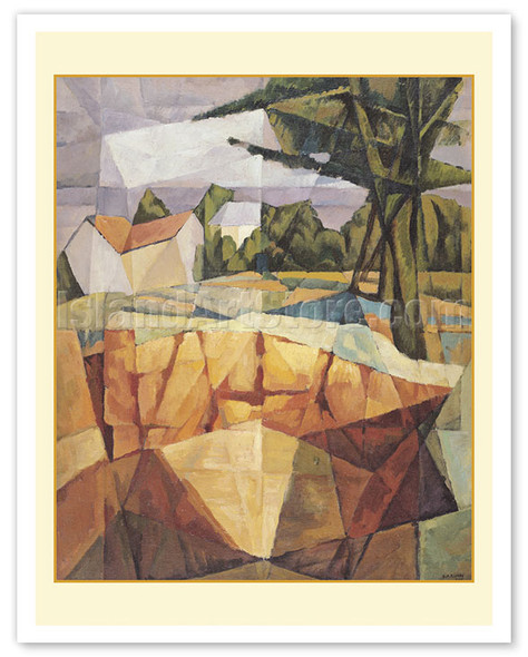 Landscape of Fontenay (Paisaje de Fontenay) - c. 1917 - Poster by Diego Rivera