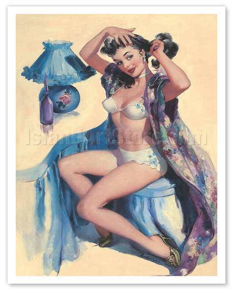 Fixing Her Hair - c. 1945 - Poster by Joyce Ballantyne