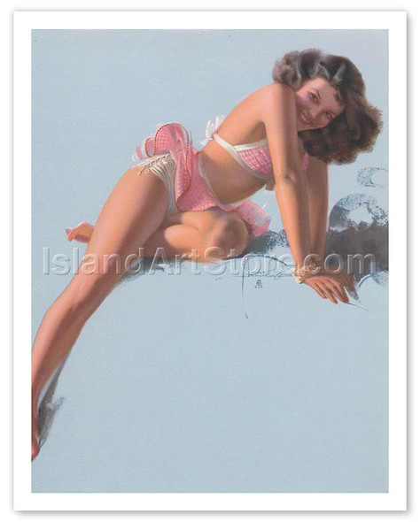 Jewel Flowers, Pin Up Girl - Poster by Rolf Armstrong